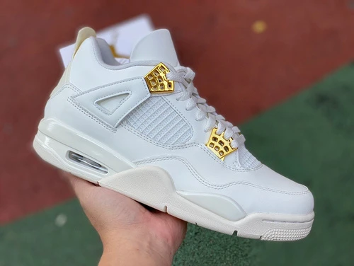 Air Jordan 4 Retro "Metallic Gold" White AQ9129-170