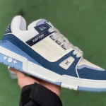 LOUIS VUITTON Trainer White Blue