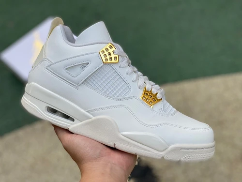 Air Jordan 4 Retro "Metallic Gold" White AQ9129-170  S2 Edition