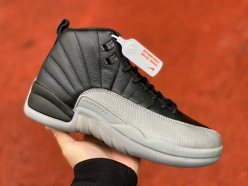 Air Jordan 12 "Wolf Grey" Black Grey Sneakers CT8013-019