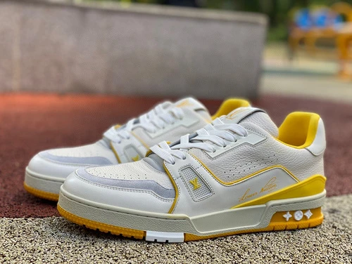 LOUIS VUITTON Trainer White Yellow