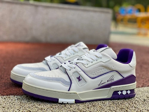 LOUIS VUITTON Trainer White Purple