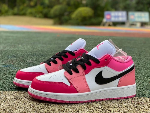 Air Jordan 1 Low "Red Pink" Women's Low-Top Basketball Sneaker 553560-162