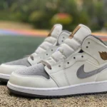 Air Jordan 1 Mid Beige Grey Sneakers FB9899-100