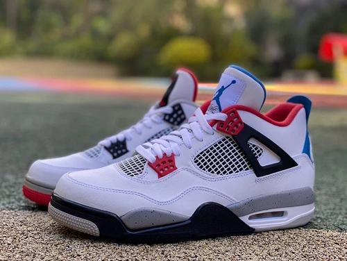 Air Jordan 4 "What The" Red Blue CI1184-146  LJR Edition