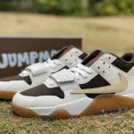 Travis Scott x Jordan Cut The Check White Black Brown FZ8117-100