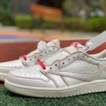 Travis Scott x Air Jordan 1 Low Golf White Red Crack DM7866-601