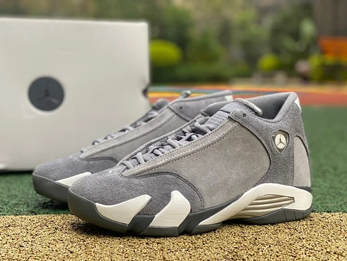 Air Jordan 14 "Flint Grey" Grey Suede Sneakers FJ3460-012