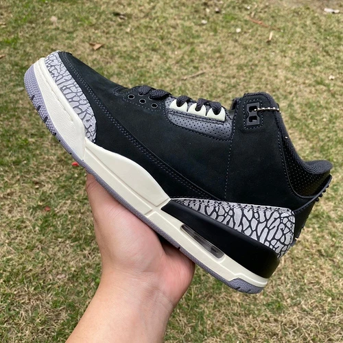 Air Jordan 3 "Oreo" Black Cracked Leather T1 Version CK9246-001