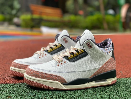 Air Jordan 3 White Pink Floral Sneaker 441140-100