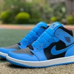 Air Jordan 1 Mid Blue Black Sneakers DQ8426-401