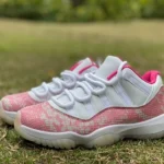 Air Jordan 11 Low "Pink Snakeskin" White Pink Basketball Shoes AH7860-106