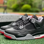 Air Jordan 4 Retro "Bred Reimagined" Women's Black Red Leather FV5029-006