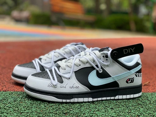 Nike Dunk Low "Reverse Panda" Black White Blue FD9064-011