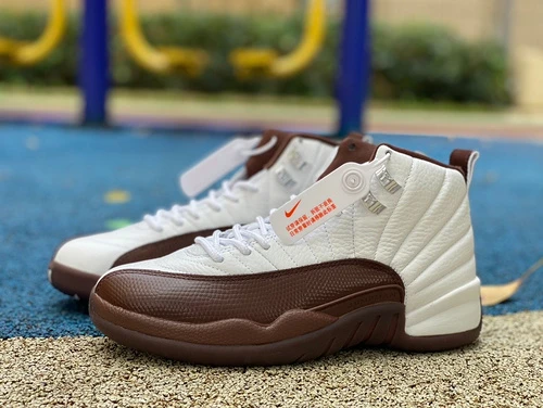 Air Jordan 12 "Chocolate" White Brown Sneakers FZ5026-100