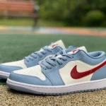 Air Jordan 1 Low White Blue Red Sneakers DC0774-164