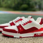 LOUIS VUITTON Trainer White Red