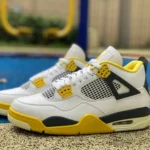 Air Jordan 4 "White Orange Yellow" AJ4 Pure Version AQ9129-101