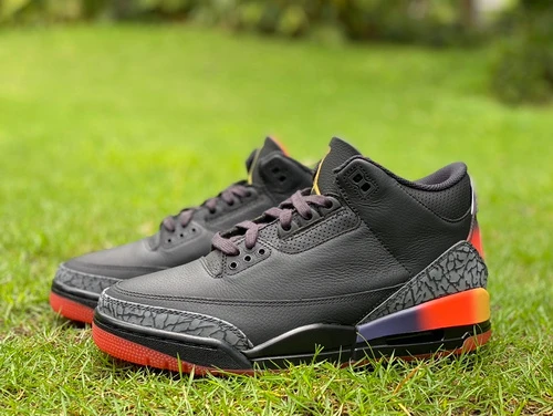 J Balvin x Air Jordan 3 "Rio" Black Rainbow Pure Version