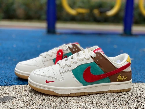 Nike Dunk Low "Year of the Dragon" White Blue Brown GJ8309-933