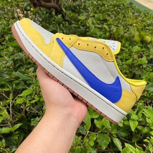 Travis Scott x Air Jordan 1 Low Canary White Yellow Blue DG 2.0