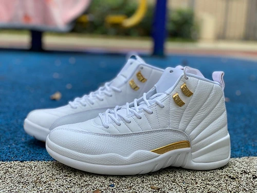 Air Jordan 12 WMNS "Phantom" White Gold Sneakers FD9101-007