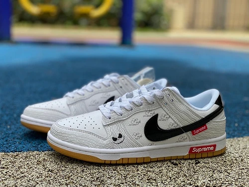 Nike Dunk Low x Supreme White Black Gum XD6188-034