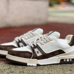 LOUIS VUITTON Trainer White Brown