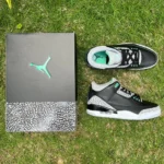 Air Jordan 3 "Green Glow" Black Green T1 Version