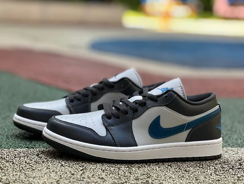 Air Jordan 1 Low Black Gray Blue DC0774-040