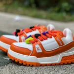 LOUIS VUITTON Trainer Maxi White Orange