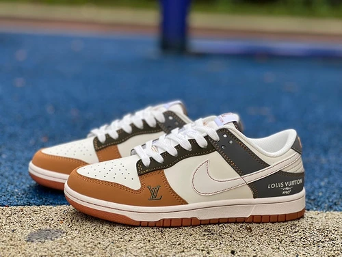 Nike Dunk x Louis Vuitton White Brown Grey DQ1098-356