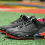 J Balvin x Air Jordan 3 "Rio" Black Rainbow Cut Piece Version