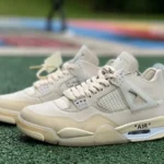 Off-White x Air Jordan 4 "Sail" AJ4 Cut Piece Version CV9388-100