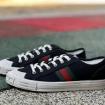 Gucci Canvas Shoes Red Black