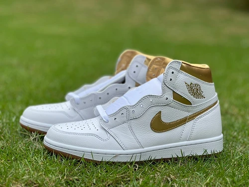 Air Jordan 1 White Gold Sneakers FD2596-107