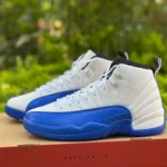 Air Jordan 12 "Blueberry" White Blue Sneakers CT8013-140