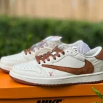 Travis Scott x Air Jordan 1 Low LV White Brown LX1988-900