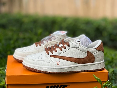 Travis Scott x Air Jordan 1 Low LV White Brown LX1988-900