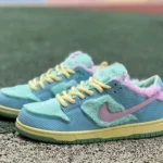 Verdy x Nike SB Dunk Low "Visty" Blue Pink Yellow FN6040-400