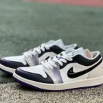 Air Jordan 1 Low White Black Purple Sneakers HF5759-101