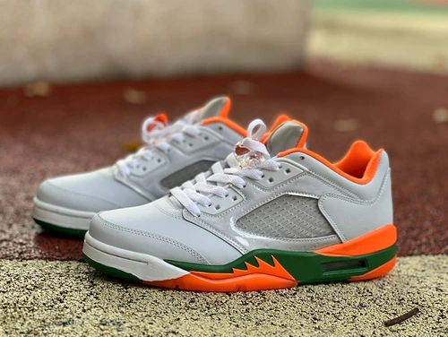 Air Jordan 5 Low "White Orange Green" FQ1293-018