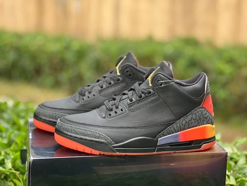 J Balvin x Air Jordan 3 "Rio" Black Rainbow DG 2.0 Version