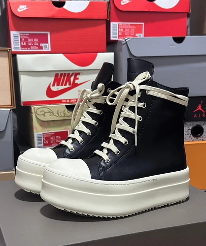 Rick Owens Black White High-Top