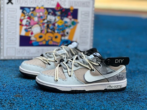 Nike Dunk Low Grey White Custom