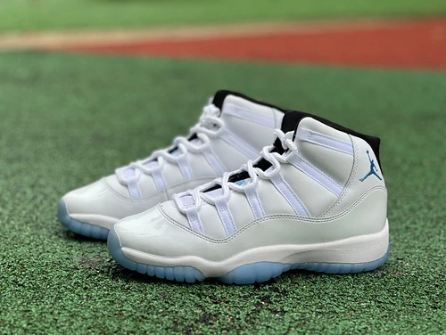 Air Jordan 11 WMNS "Legend Blue" White Blue Basketball Shoes 378038-104