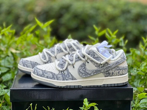 Nike Dunk Low x Dior White Grey SJ2068-285