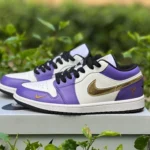 Air Jordan 1 Low White Purple Sneakers DC2024-028