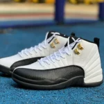 Air Jordan 12 "Taxi" White Gold Sneakers 130690-125