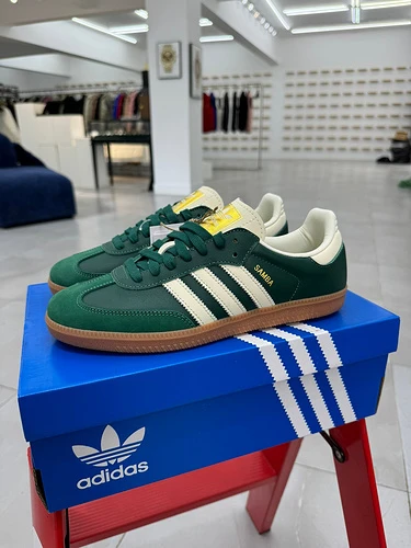 Adidas Originals Samba Green White T-Toe Shoes IE0872